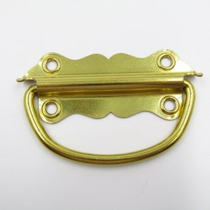 Gold Pull Handle 3.5" Long 2.25" Holes Steamer Trunk Case For Kitchen Bathroom Cabinet Dresser Drawer Vanity Closet Furniture Hardware