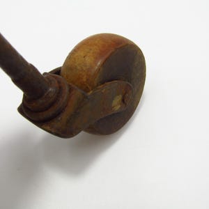 Caster Wheel 1-1/2&quot; Diameter Wood Swivel Antique Legs Office Chair Salvage Replacement Parts Repair Stems Peg Roller