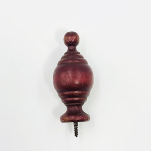 Vintage Turned Wood Finial 2.5" Small Acorn Furniture Embellishment Newel Post Topper Architectural Salvage Clock Part Wooden Spindle