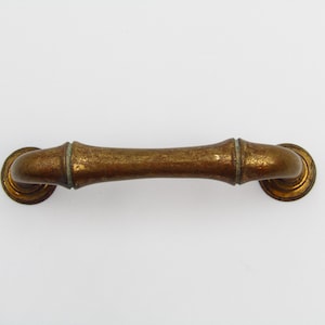 Drawer Pull - 3.5” Centers - 4.75” Long Copper Rustic Coastal Industrial For Kitchen Cabinet Cupboard Door Dresser Furniture Handle Hardware
