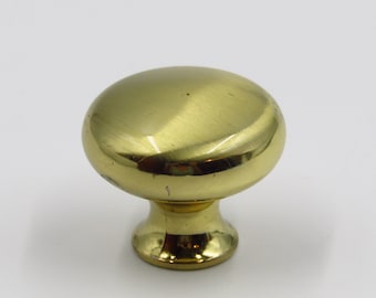 Gold Knob 1.25" Brushed Finish Round Pull For Kitchen Bathroom Cabinet Dresser Drawer Vanity Closet Laundry Room Furniture Hardware