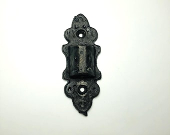 Antique Cast Iron Kerosene Oil Lamp Wall Bracket Only – Black Holder for Wall Mounted Kerosene Lamp Sconce – Colonial Early American Decor