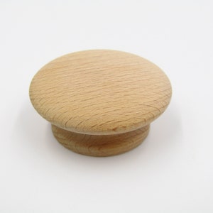 Wood Knob 1.75&quot; Round Bare Unfinished Wood Plain For Kitchen Cabinet Bathroom Dresser Vanity Furniture Closet Laundry Room Hardware