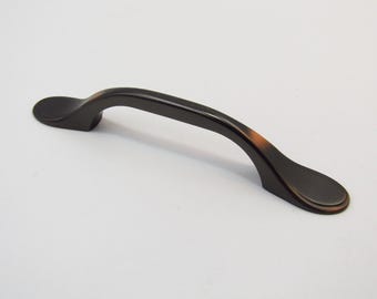 Puxador de gaveta - 3” Centros - 4,5” Longo Bronze esfregado a óleo Cobre Destaque Extremidades redondas para armário de cozinha Porta de armário Cômoda Puxador Hardware