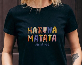 Hakuna Matata Magic Kingdom Funny Shirts for Fun Gifts for Crazy Women Plus Size Clothing Women Tshirt Funny Sayings Cheap Graphic Tees