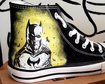 Batman Beyond Custom Shoes Men Batman Gifts High Top Sneakers