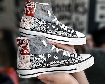 converse bandana shoes