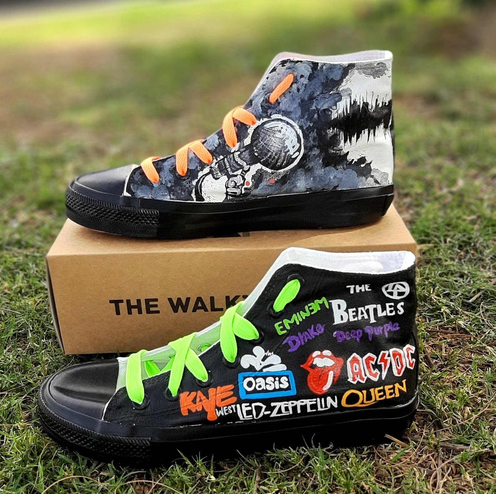 Rockstar Band Shoes Shoes For Drummer Music Lover Gift Etsy