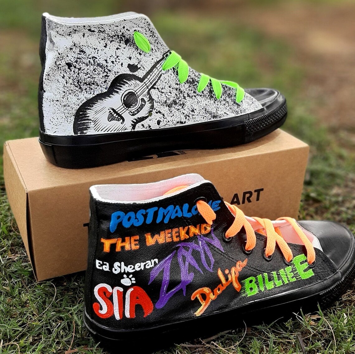 Rockstar Band Shoes Shoes For Drummer Music Lover Gift Etsy