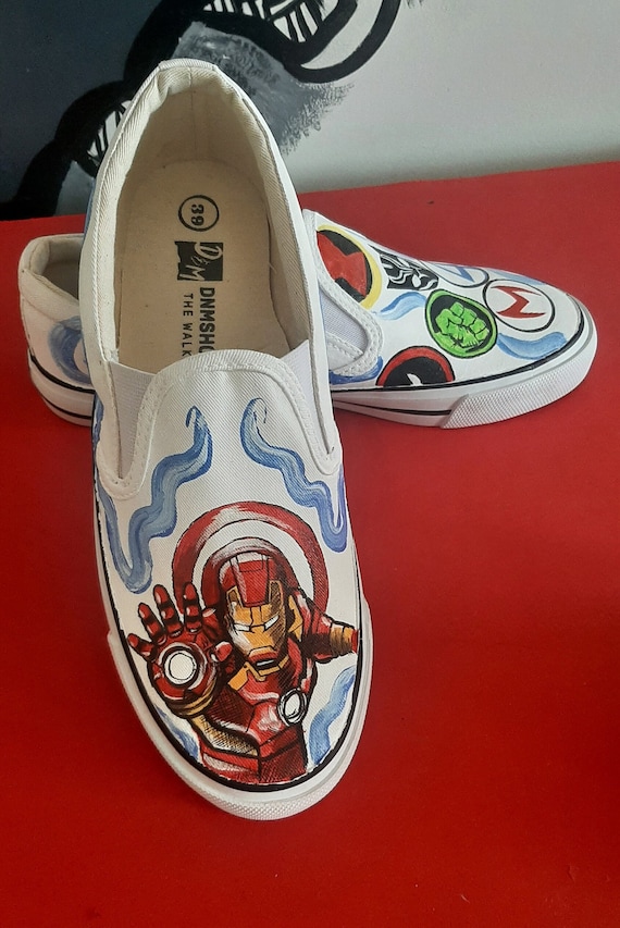 Iron Man Art Boyfriend Gift Ideas Custom Shoes for Men Marvel - Etsy  Australia