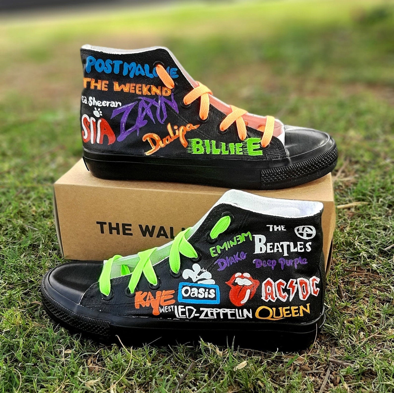 Rockstar Band Shoes Shoes For Drummer Music Lover Gift Etsy