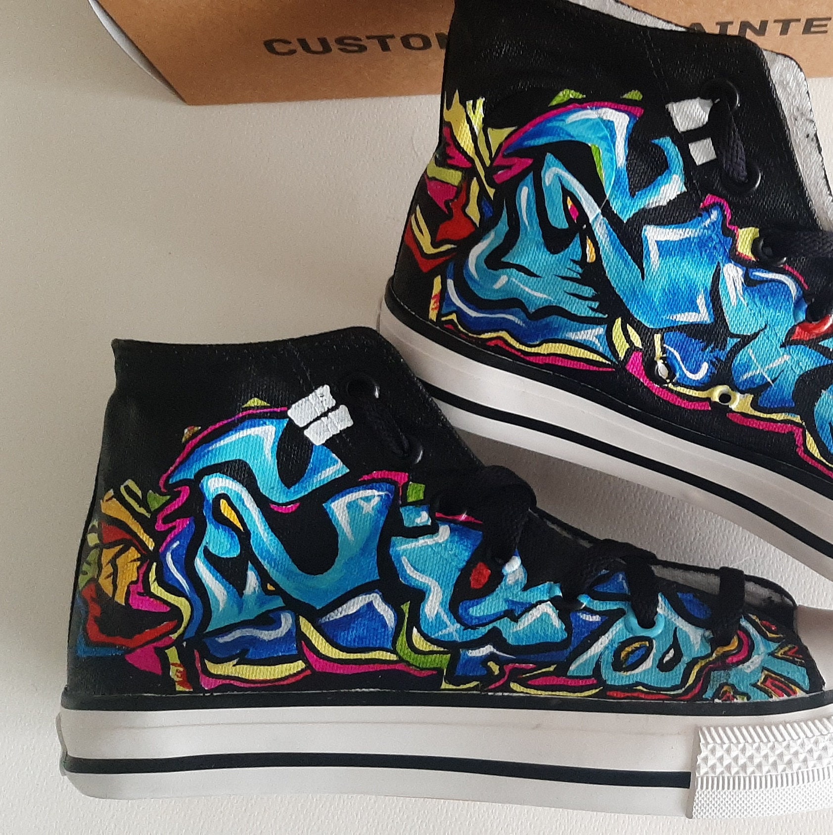 Airbrush Custom Graffiti Shoe Design