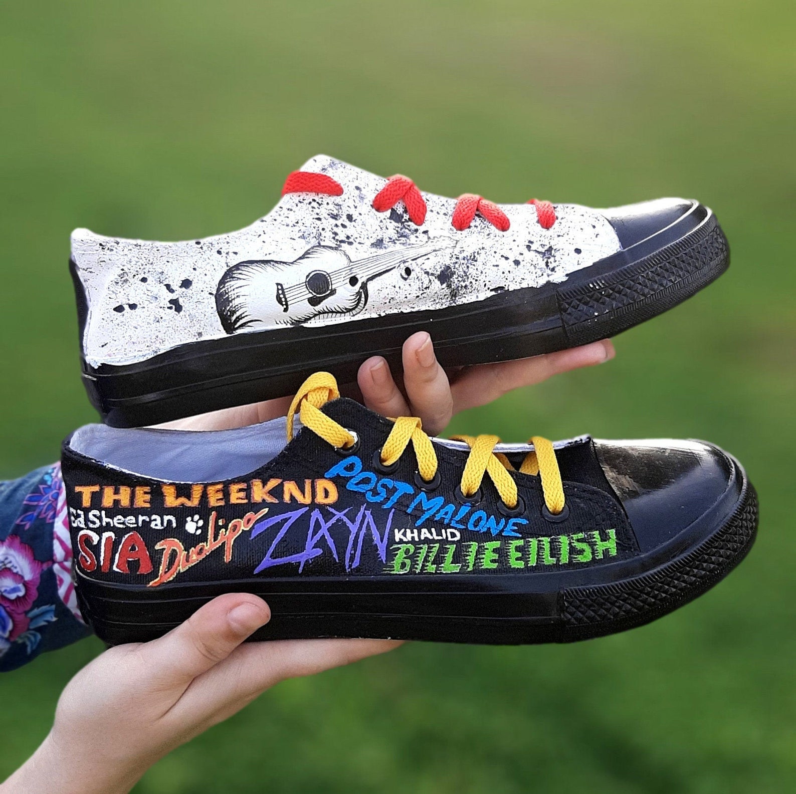 Rockstar Band Shoes Shoes For Drummer Music Lover Gift Etsy