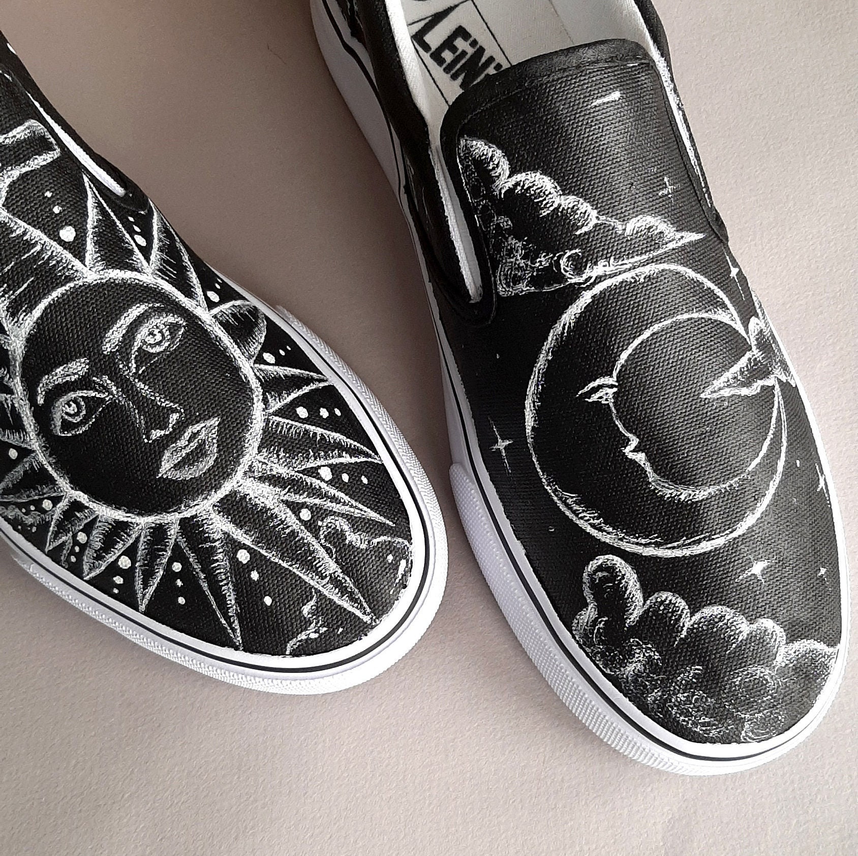 Sun Moon Stars Custom Science Slip on Shoes for Kids Space - Etsy