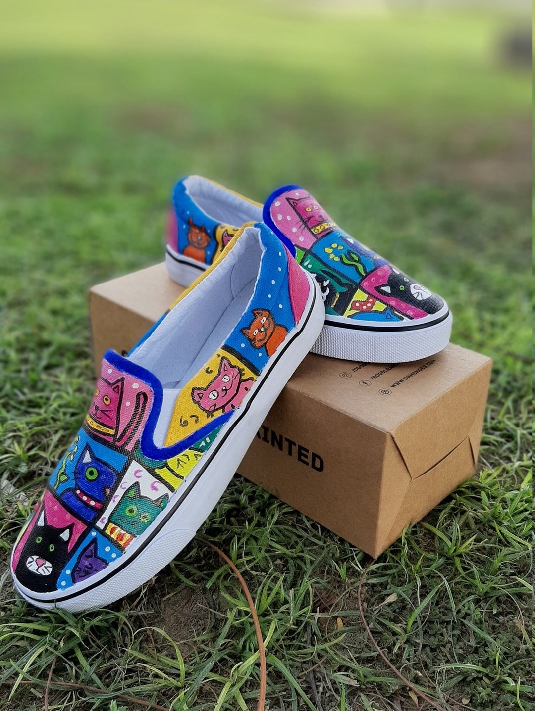 Lucky Cat Lover Custom Vans Shoes Handpainted Vans Cat Mom Gift Ideas for Birthday Girl Personalize Painted Cat Outfit Shoes for Pet Lovers Etsy Hong Kong