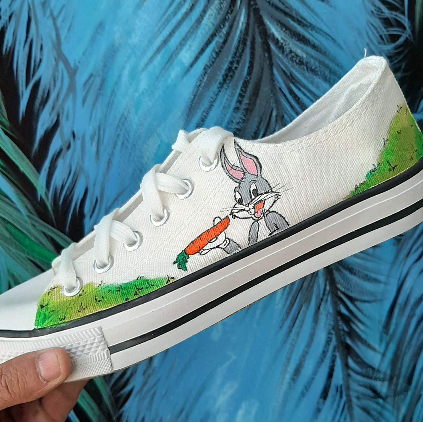 Looney Toons Custom Shoes Bunny Tasmanian Devil Funky Cartoon - Etsy Finland