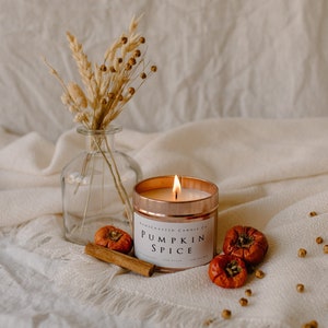 Pumpkin Spice vegan candles handmade handcrafted autumn candle image 2