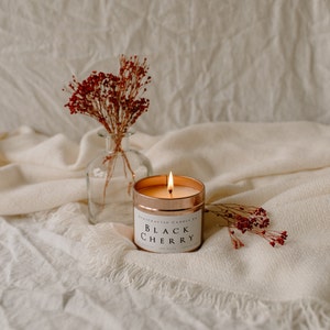 Black Cherry handmade handcrafted vegan soy wax candles candle