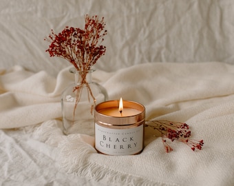Black Cherry handmade handcrafted vegan soy wax candles candle