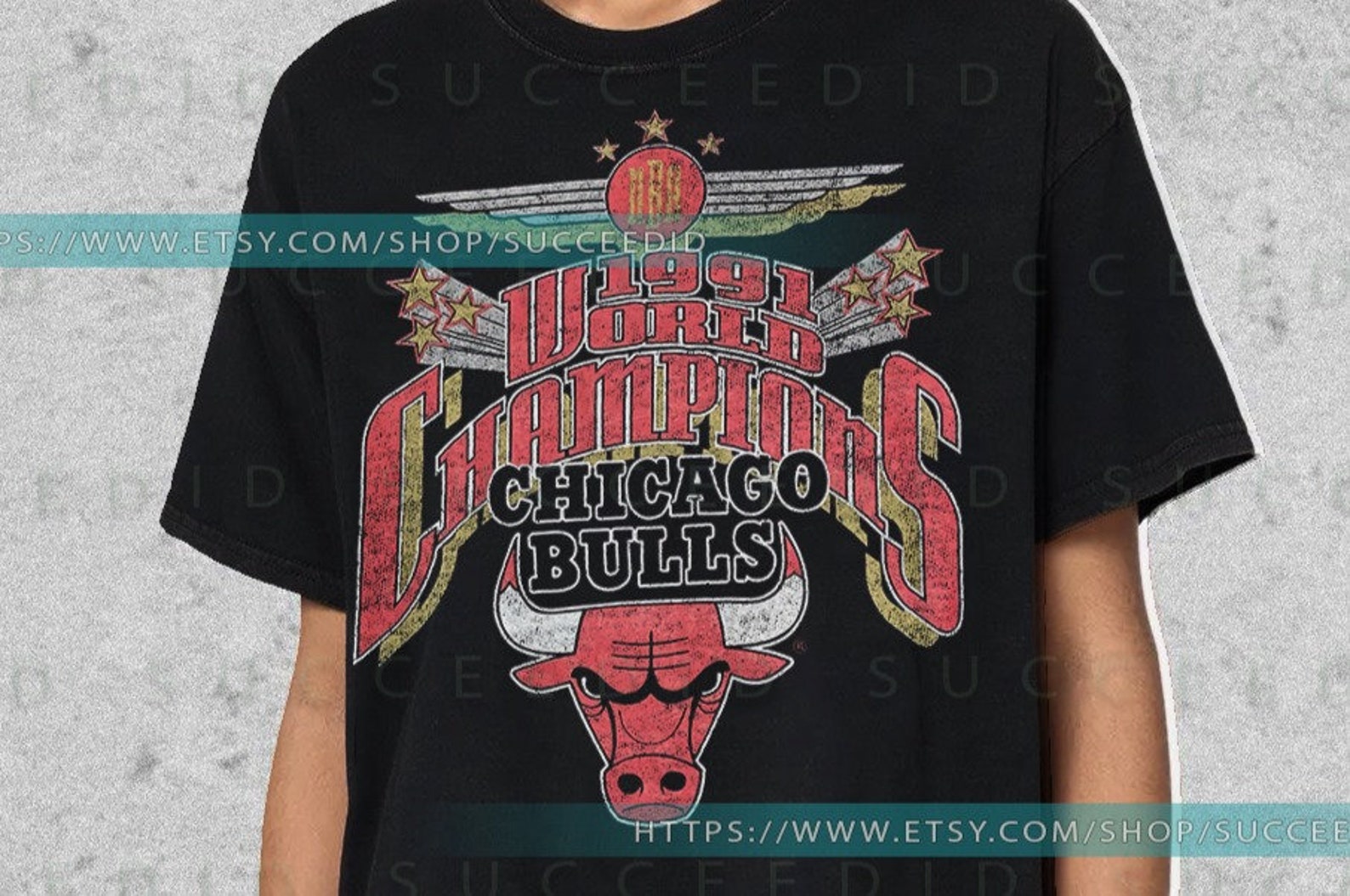 chicago bulls 1991 shirt