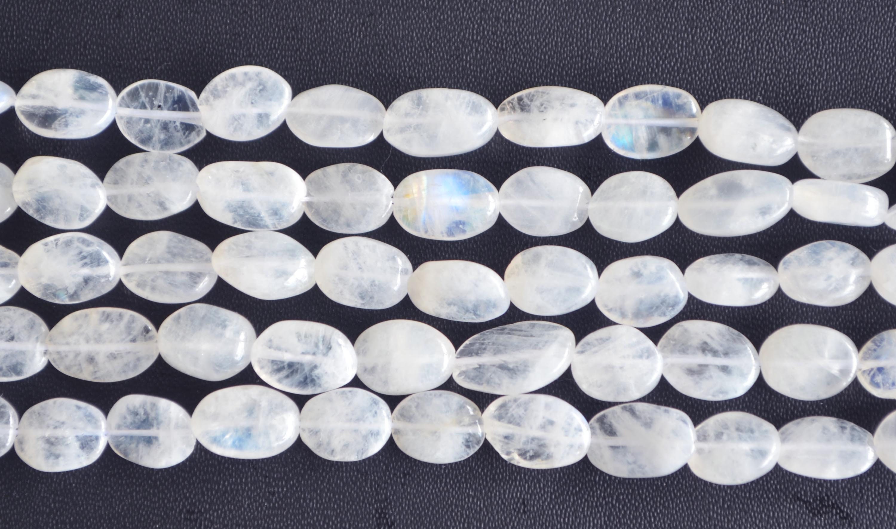 Indian Origin Natural Rainbow Moonstone Oval gemstone beads Etsy