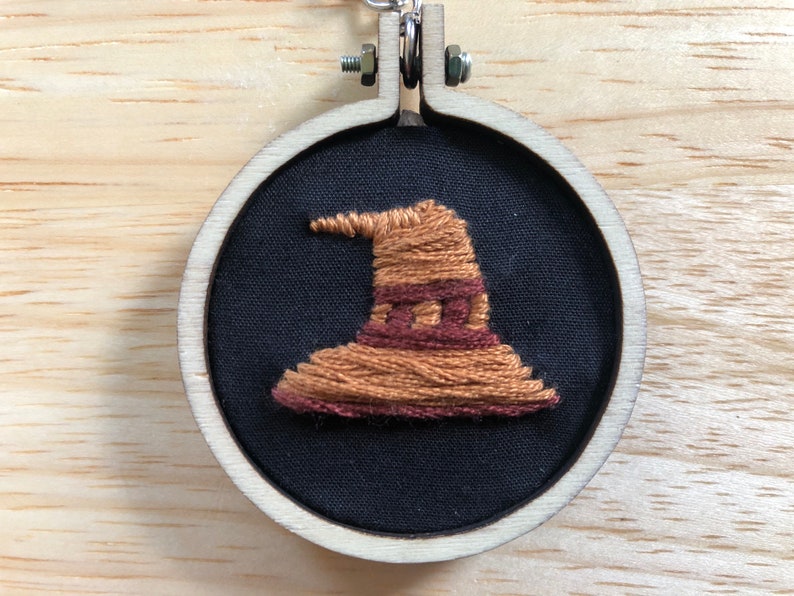 Multiple designs Hand Stitched Mini Hoops Keychains and Magnets