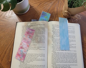 2"x6" Abstract Watercolor Bookmark, Set of 10, Double Sided, Gift for Her, Gift for Readers, Gift for Him, Gift Ideas, Book Lovers