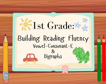 Silent E Decodable Reader | Vowel Consonant E Pyramid Reading | Long Vowel CVCe Words | Dyslexia Intervention | 1st Grade Phonics