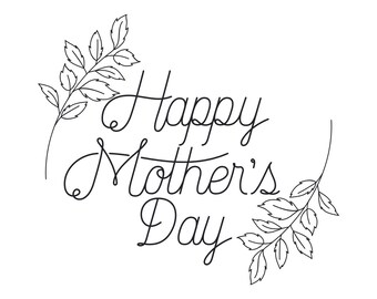 Printable Happy Mother's Day Leaf Frame