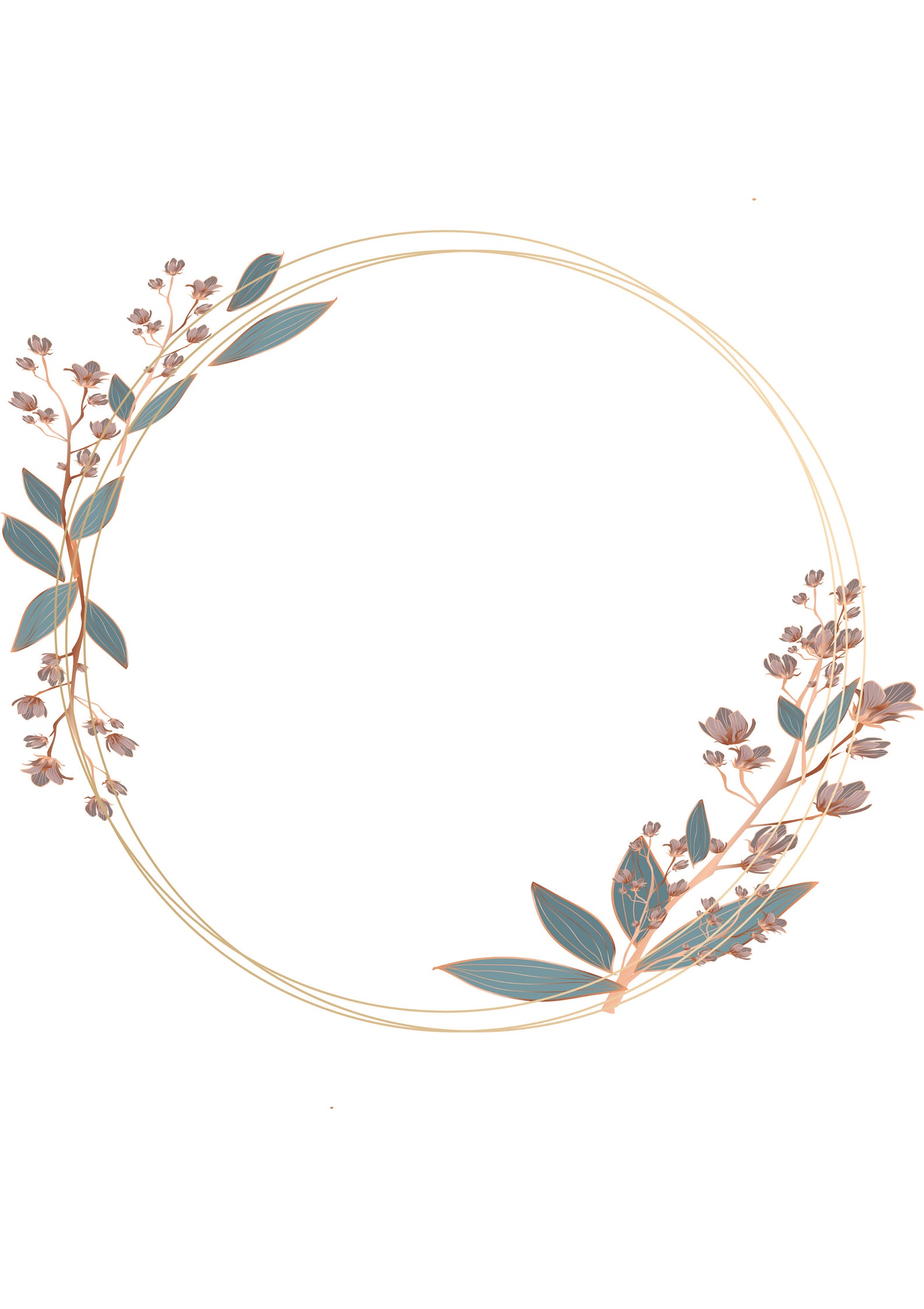 6 Printable Colorful Flower Wreaths Clipart - Etsy