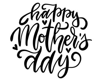 Printable Happy Mother's Day with Hearts