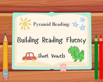 Short Vowel Decodable Reader | Pyramid Reading Fluency Book | CVC Words AM AN | Dyslexia Intervention | 1st Grade Phonics Printable