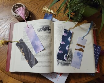 Celestial, Geode, Crystal, Gold, Pastel, Watercolor, Bookmark Set of 10, Gift for Her, Gift for Readers, Book Accessories, Book Lovers