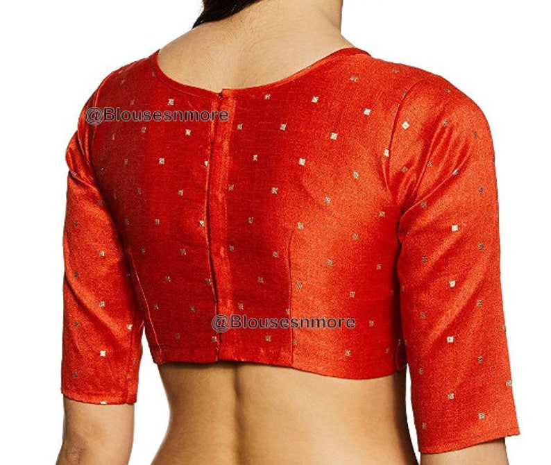 Readymade Saree Blouse Saree Blouse Red Dupion Silk /& Padded Blouse Sari Blouse, ready to wear Blouse