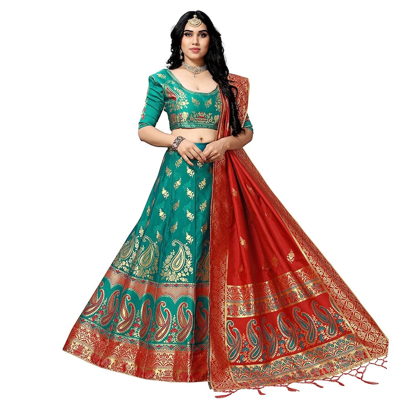 Embroidered Lehenga Banarasi Jacquard S Lehenga Traditional Lehenga Designer Wedding Lehenga Wedding Lehenga Party Wear Lehenga,