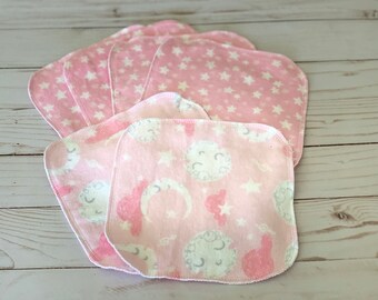 Pink and White Celestial Mini Cloths/Wipes