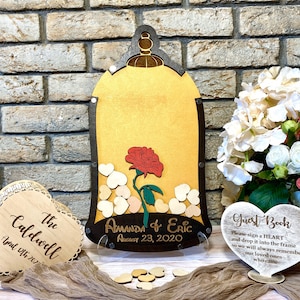 Beauty and the Beast Wedding guest book alternative, Tale as old as time guest book wedding
