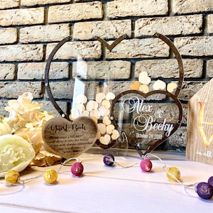 Wedding guestbook alternative sign, Transparent wedding guest book