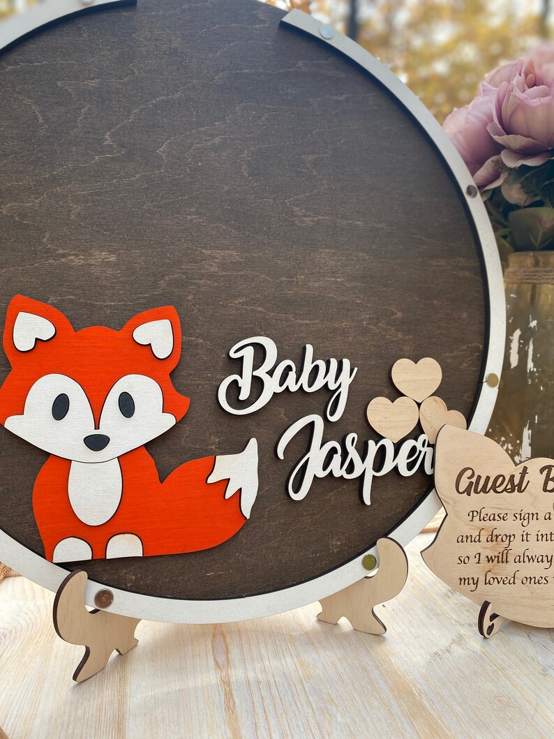 Woodland Baby Shower Guest Book Alternative Woodland Nursery Etsy