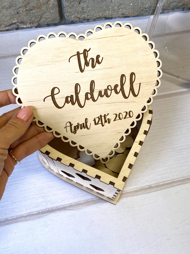 Heart Wedding guest book sign Last name wedding heart guest book Wedding guest book alternative