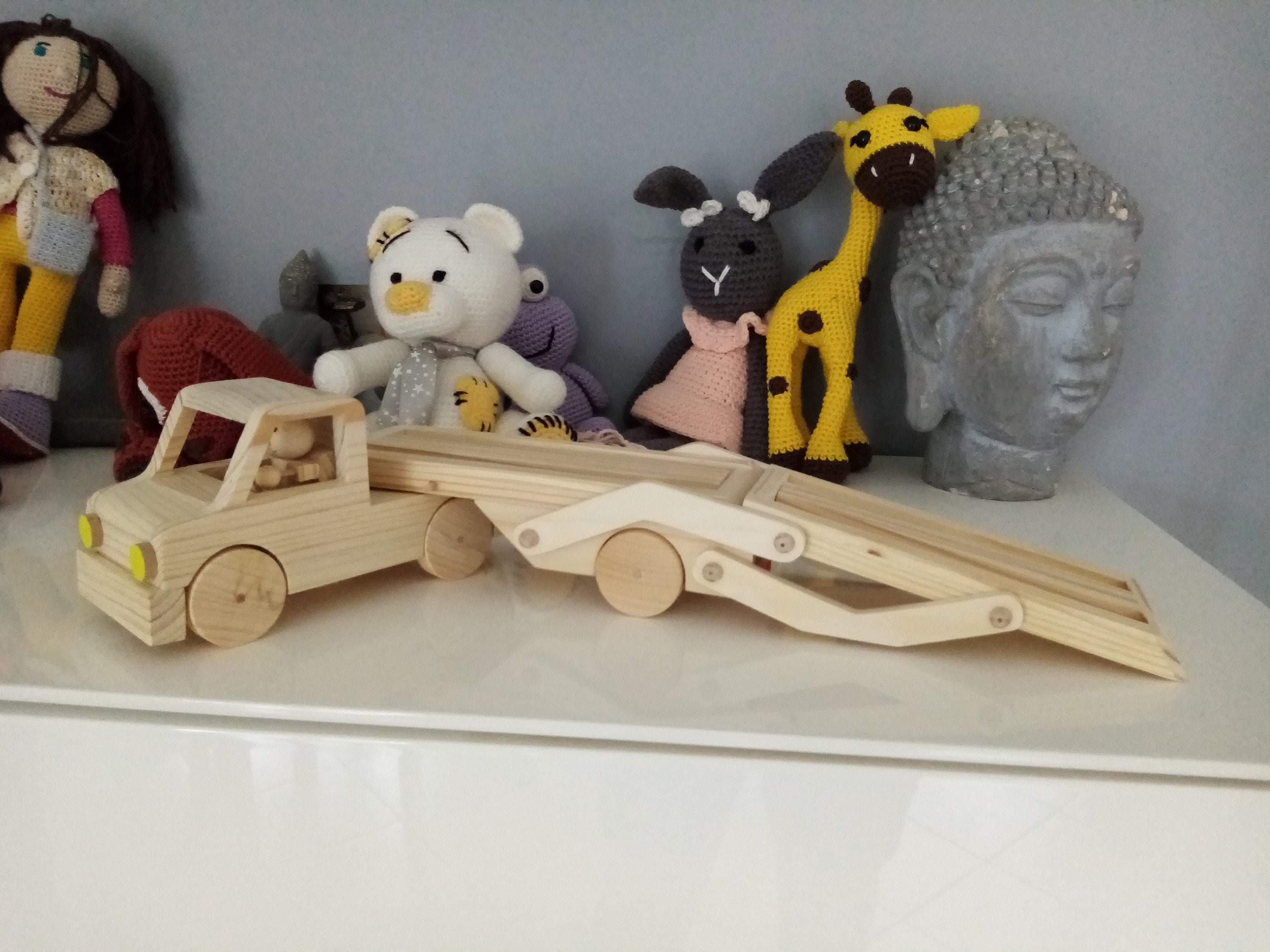 Camión lleva coche y sus coches de madera | Etsy