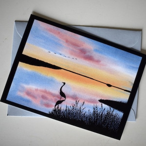 Grandes cartes aquarelle "Silhouettes" 13x18 cm