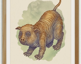 Squonk Art Print: Pennsylvania Cryptid Illustration
