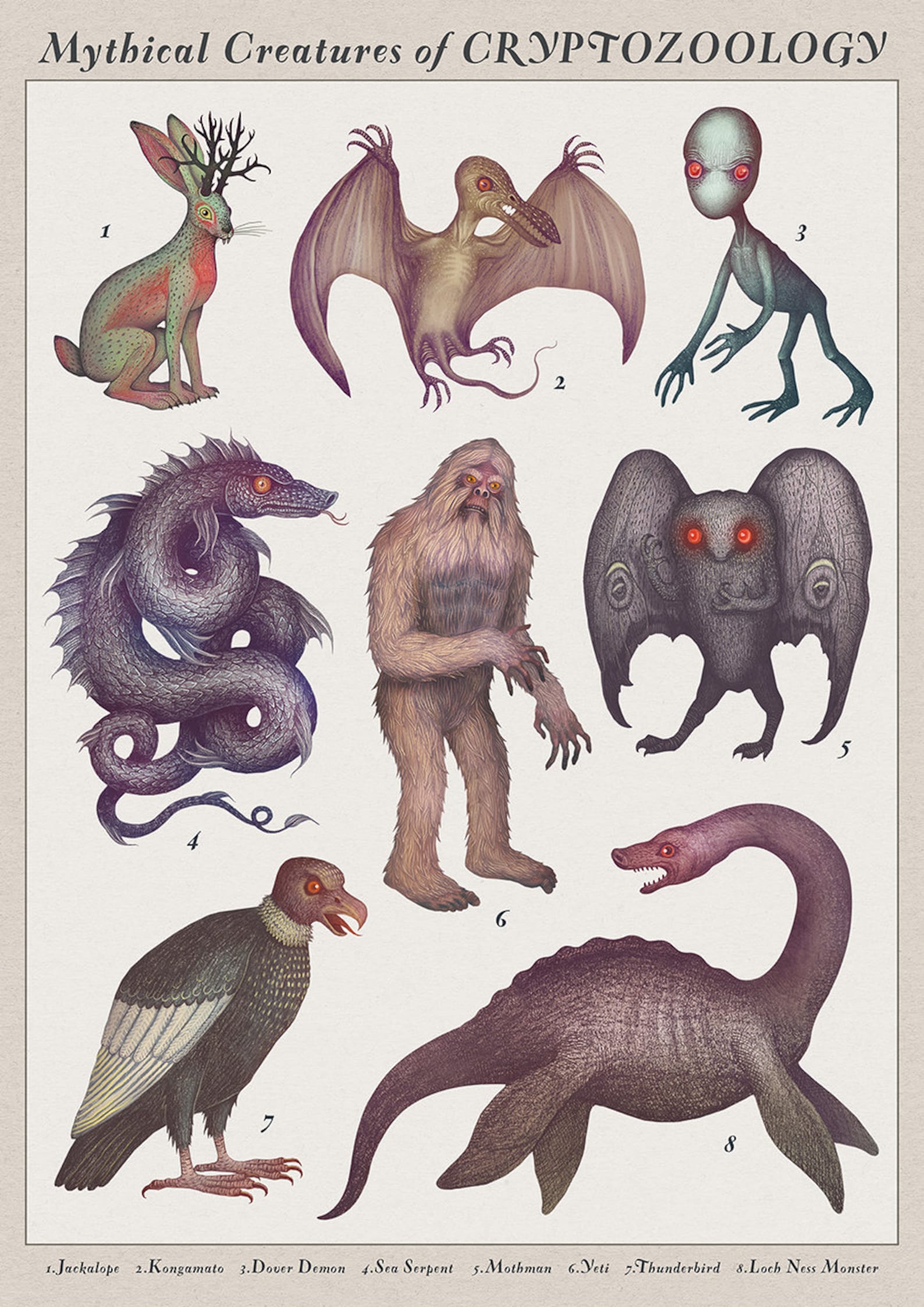 Mythical Creatures of Cryptozoology Etsy