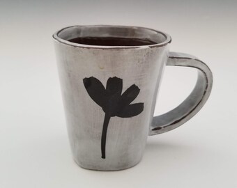flower silhouette mug