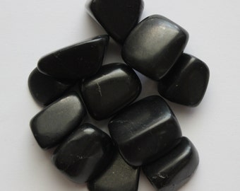 Shungite black tumbled stone - Choose how many pieces - electromagnetic frequency (EMF), radioactive protection - restores emotional balance