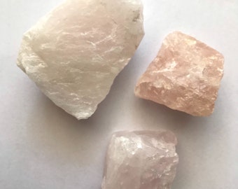 Rose Quartz Raw - Choose how many pieces - Natural Stone 'A' Grade
