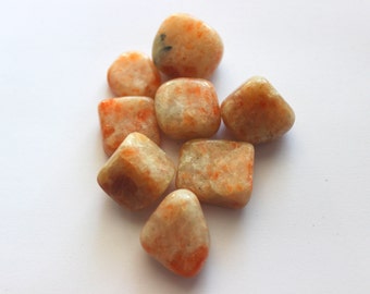 Sunstone tumbled stone, medium sized - Choose how many pieces - warmth and nurturing- encourages benevolence, joyfulness, leadership