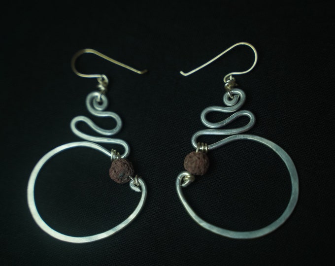 Cali Taste "Full Circle" Silver Wire Earrings