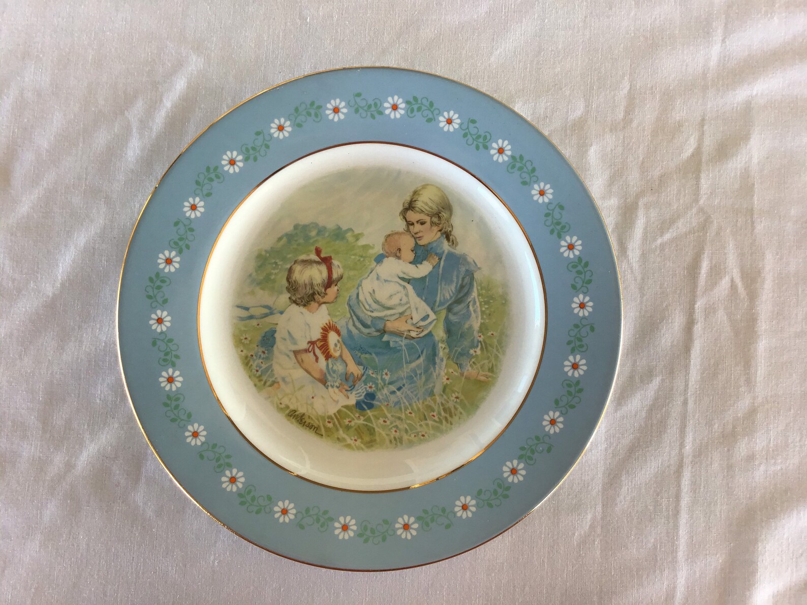 Vintage 1974 Avon Tenderness commemorative plate Etsy